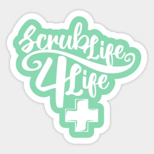 Scrub Life 4 Life Medical Cross Sticker